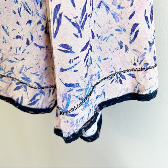 IRO Jarley Tie-front Printed Silk Crepe De Chine Blouse Size 38 or Medium US - Picture 9 of 11